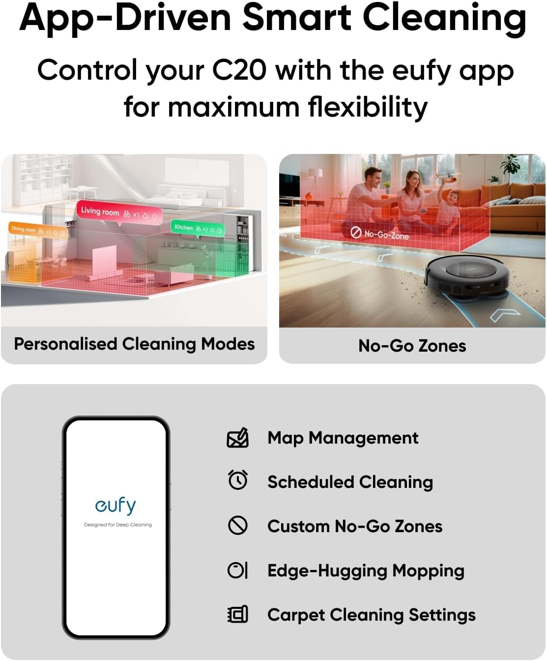 eufy Omni C20, Robot Vacuum Cleaner with Mop, All-in-One Station