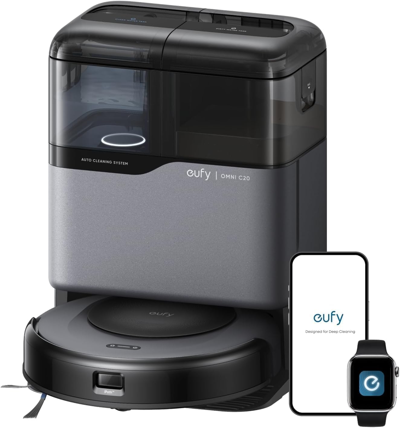 eufy Omni C20, Robot Vacuum Cleaner with Mop, All-in-One Station