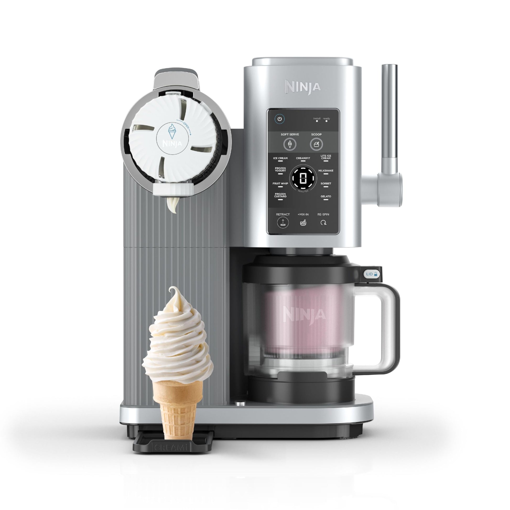 Ninja CREAMi Scoop and Swirl Soft Serve and Ice Cream Maker with 2x Tubs