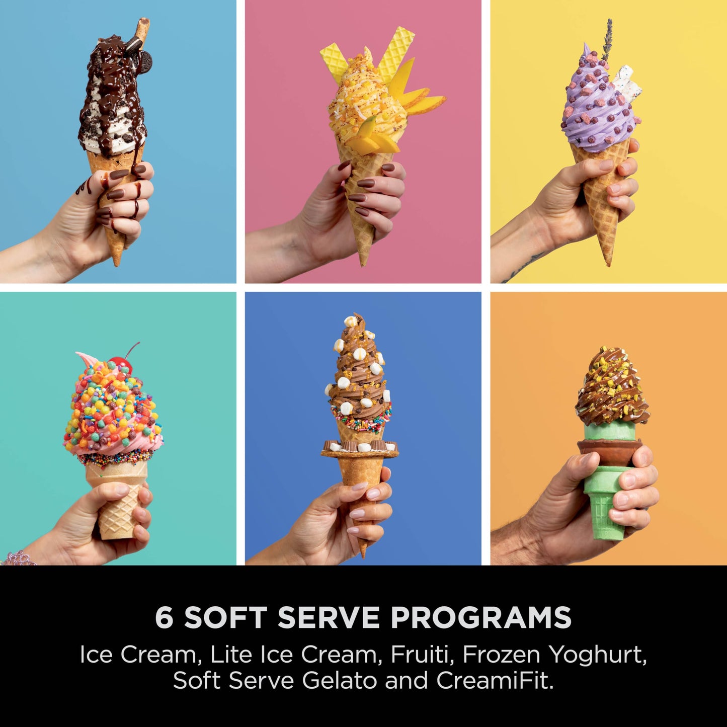 Ninja CREAMi Scoop and Swirl Soft Serve and Ice Cream Maker with 2x Tubs