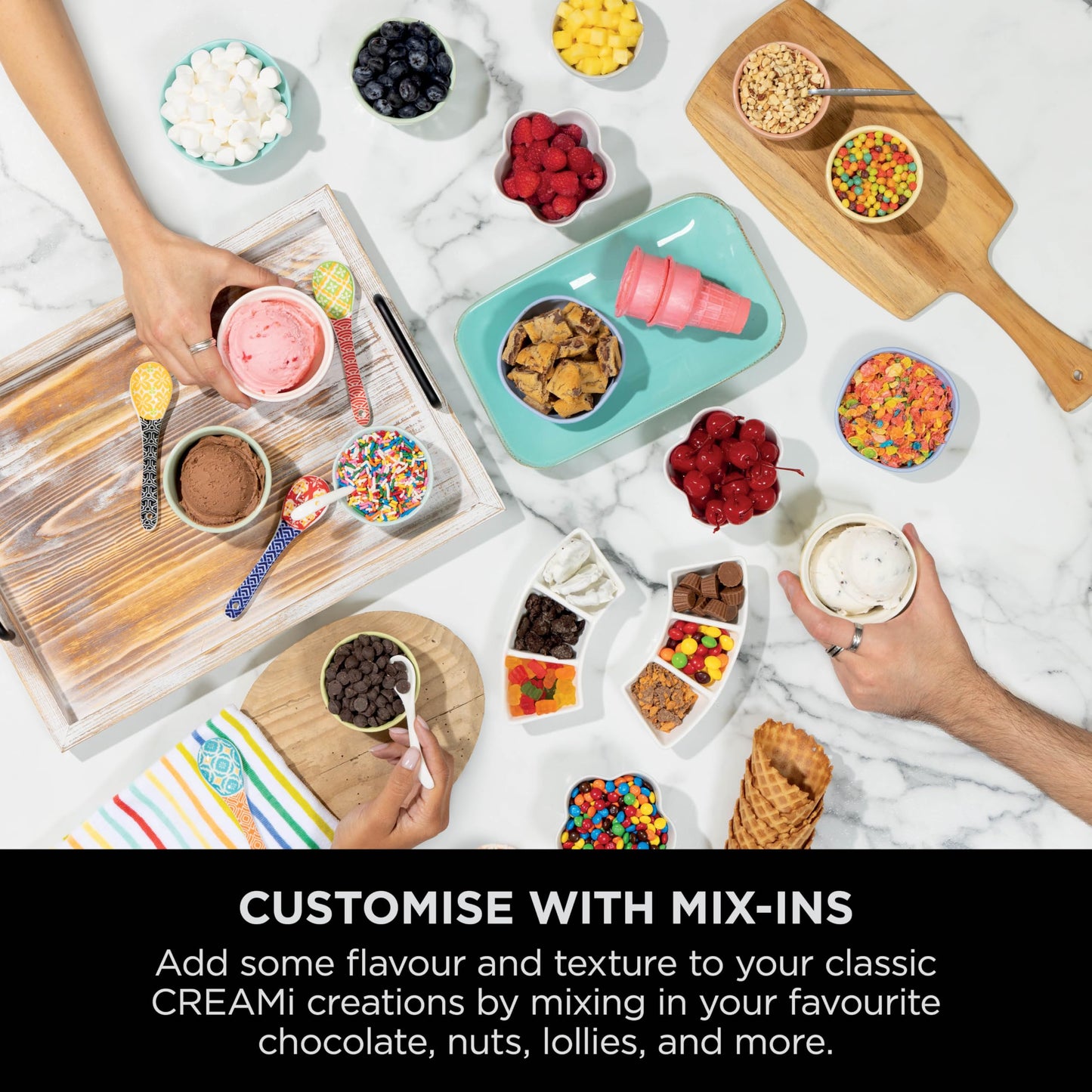 Ninja CREAMi Scoop and Swirl Soft Serve and Ice Cream Maker with 2x Tubs