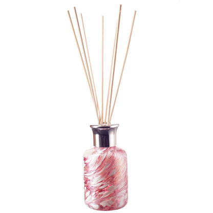 Glass Cylinder Reed Diffuser - Pink & White