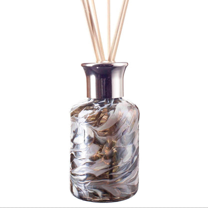 Glass Cylinder Reed Diffuser - Silver & White