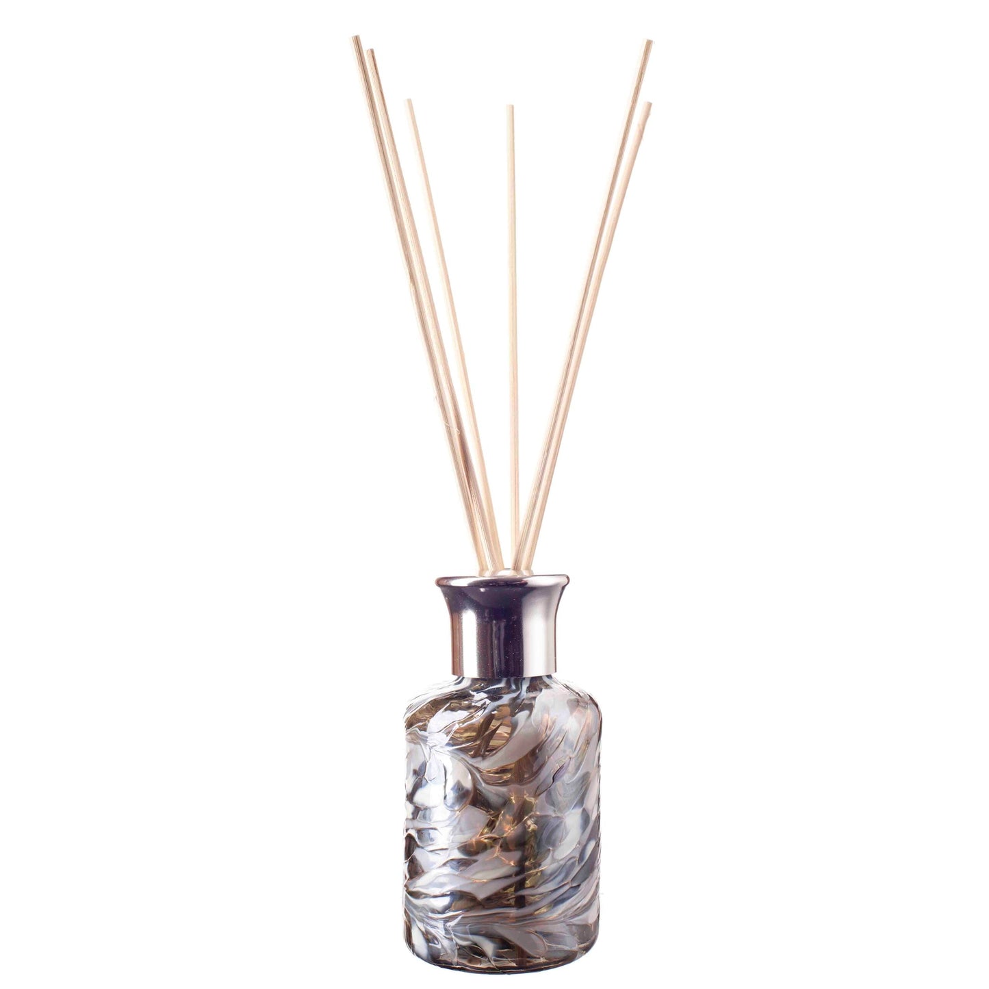 Glass Cylinder Reed Diffuser - Silver & White