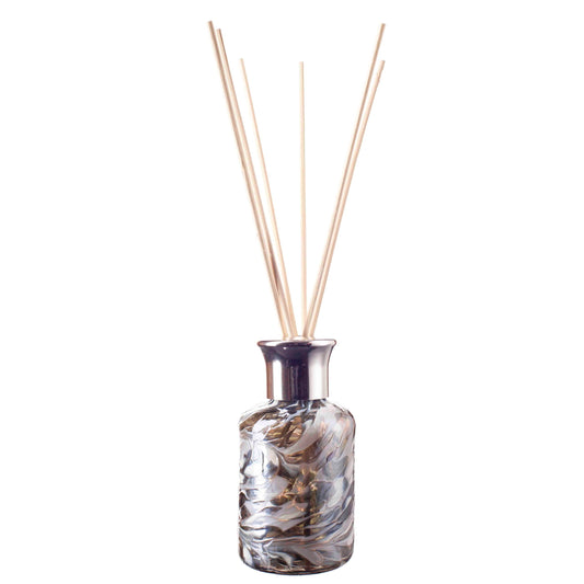 Glass Cylinder Reed Diffuser - Silver & White