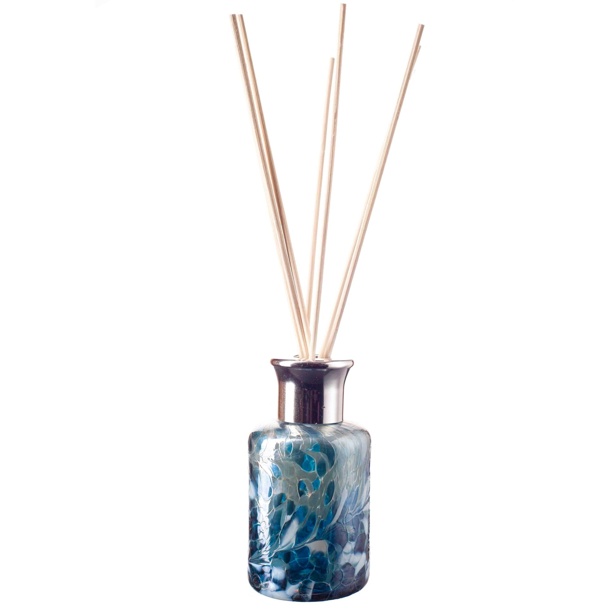 Glass Cylinder Reed Diffuser - Turquoise & White