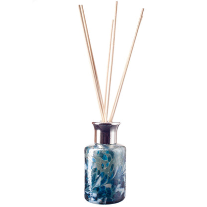 Glass Cylinder Reed Diffuser - Turquoise & White