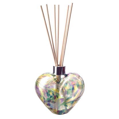 Glass Heart Reed Diffuser - Purple, Teal & Lime